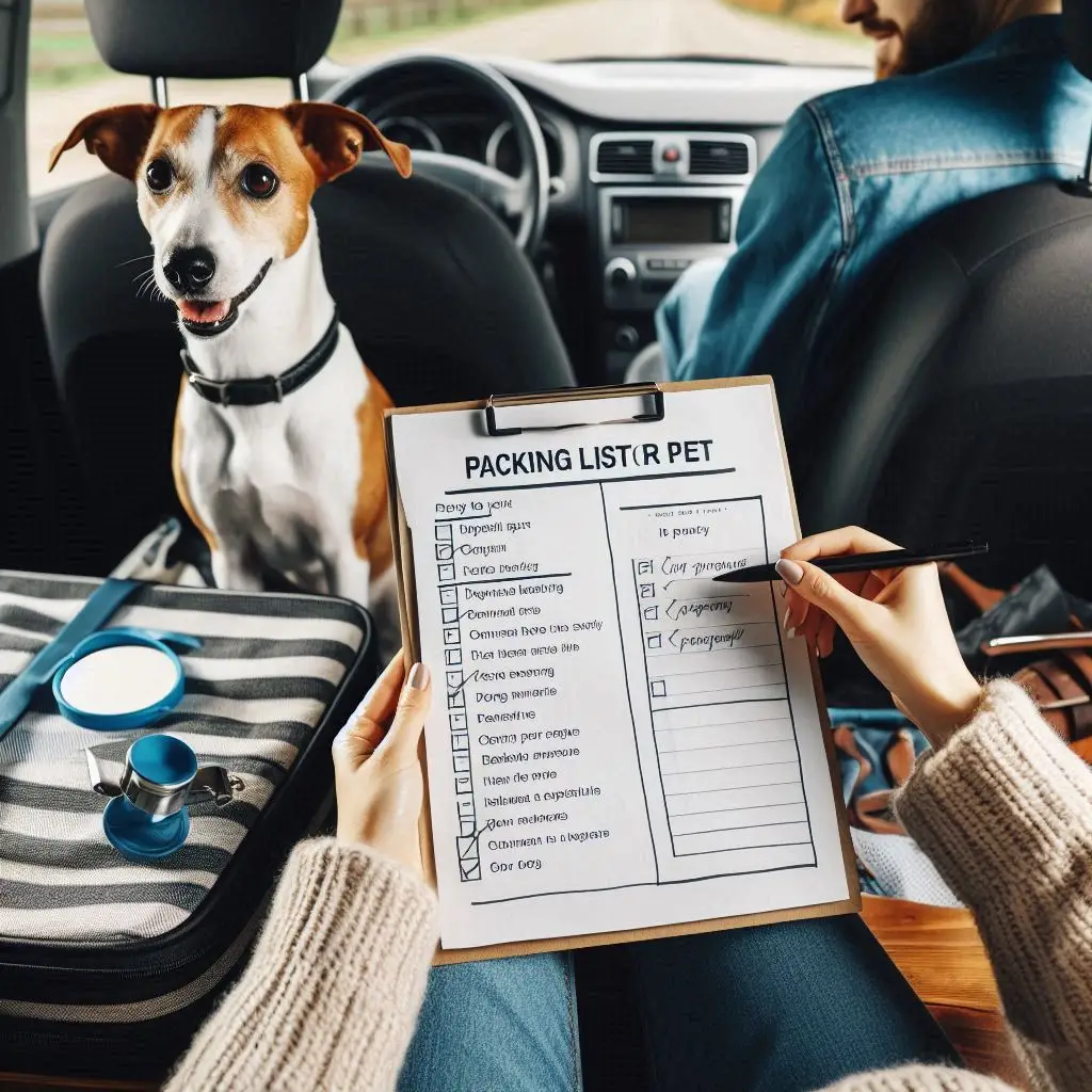 packing list for traveling with pets