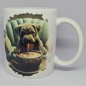 Pitbull Puppy Coffee Mug: Less Talk More Sips